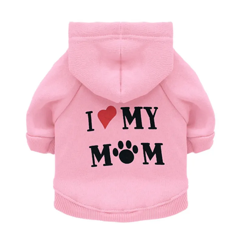 I love My Mom Hoodie- Pink - SuPaw Star Pets